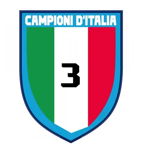 Scudetto Napoli Campione D'italia Decorazione in cartoncino e Polistirolo