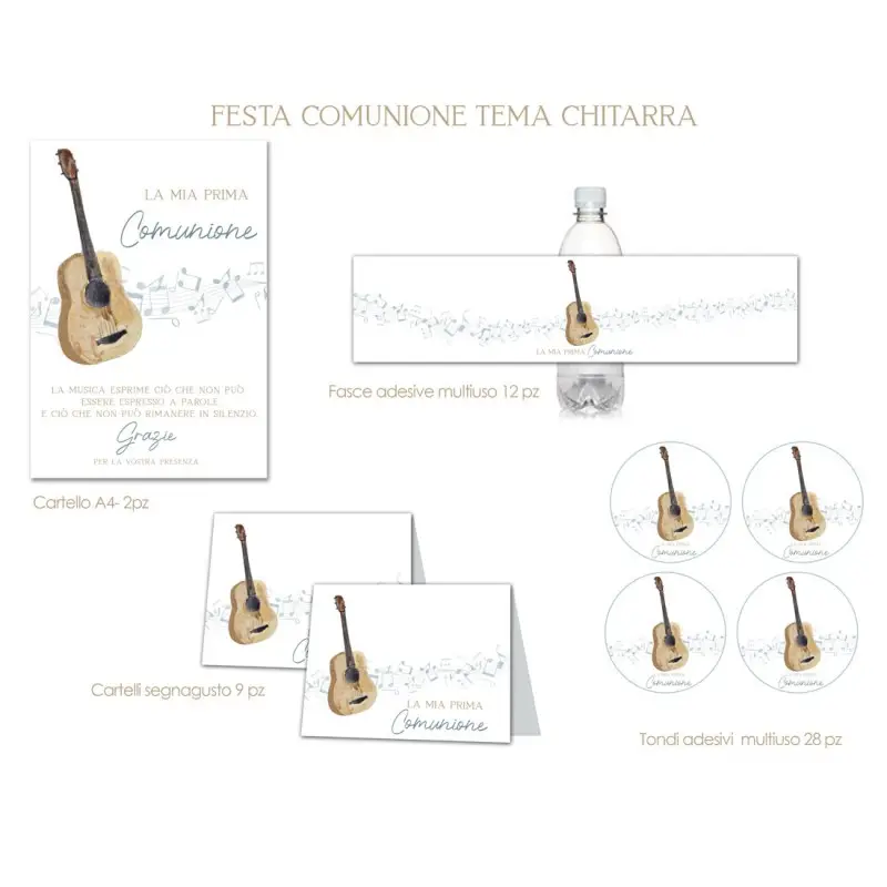 Festa di carta Prima Comunione Chitarra / Musica