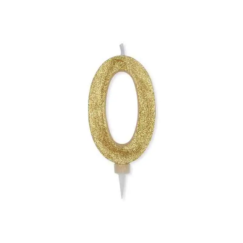 Candelina Sweety Maxi Oro Glitter 15 cm 0 73940