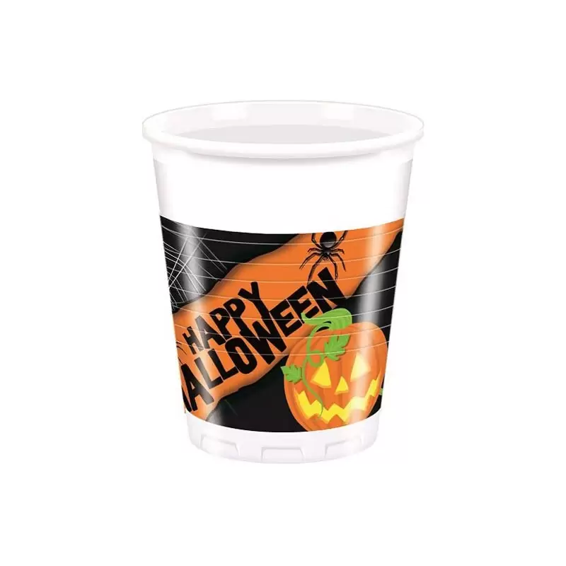 KIT N3 COORDINATO TAVOLA HAPPY HALLOWEEN SET TAVOLA FESTA PARTY RAGNI ZUCCA 