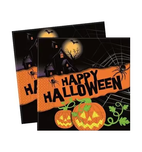 KIT N3 - ADDOBBI  HALLOWEEN  - SET TAVOLA FESTA PARTY RAGNI ZUCCA