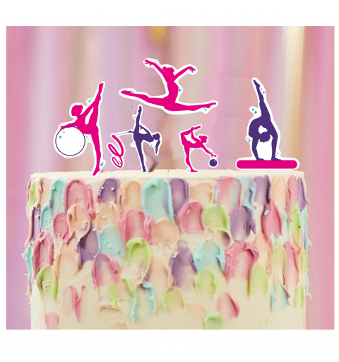 Picks Torta Ginnastica Artistica Cake Topper - 5pz