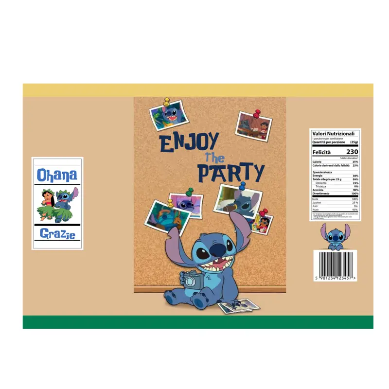 Patatine Stitch Personalizzate - 20 pz
