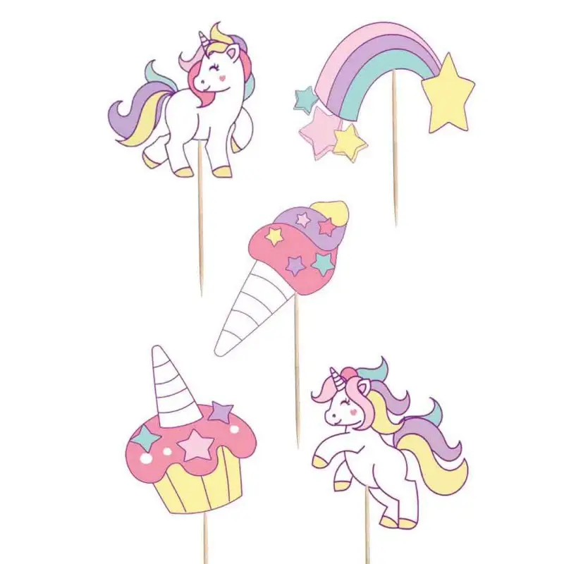 Picks Torta Unicorno Cake Topper - 5pz