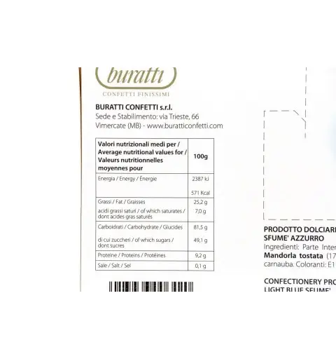 Confetti Buratti sfumè blu