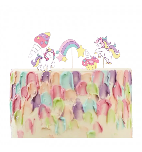 Picks Torta Unicorno Cake Topper - 5pz