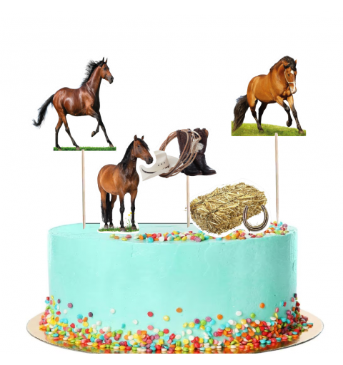 Picks Torta Cavalli Cake Topper - 5pz