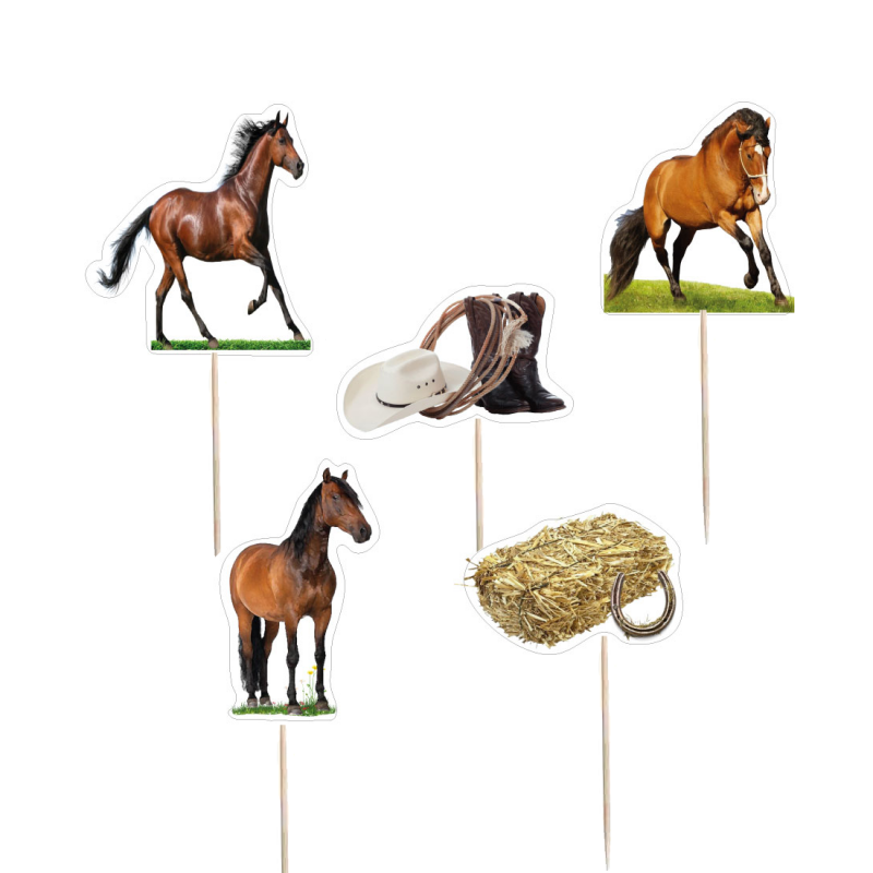 Picks Torta Cavalli Cake Topper - 5pz