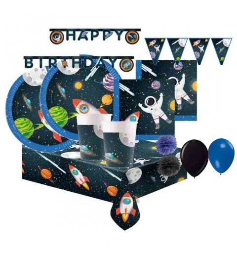 Kit 32 persone space partuy rocket space