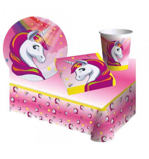 Kit compleanno per 40 persone a tema Unicorno