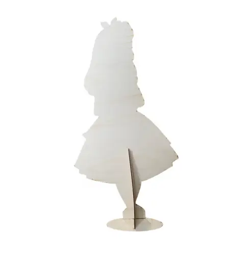 Sagoma decorativa in legno Alice nel Paese delle Meraviglie - 85cm