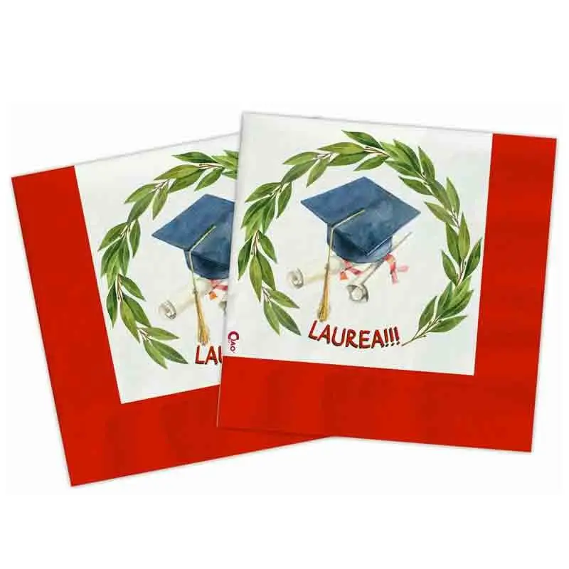20 tovaglioli compostabili Laurea 34786