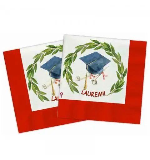 20 tovaglioli compostabili Laurea 34786