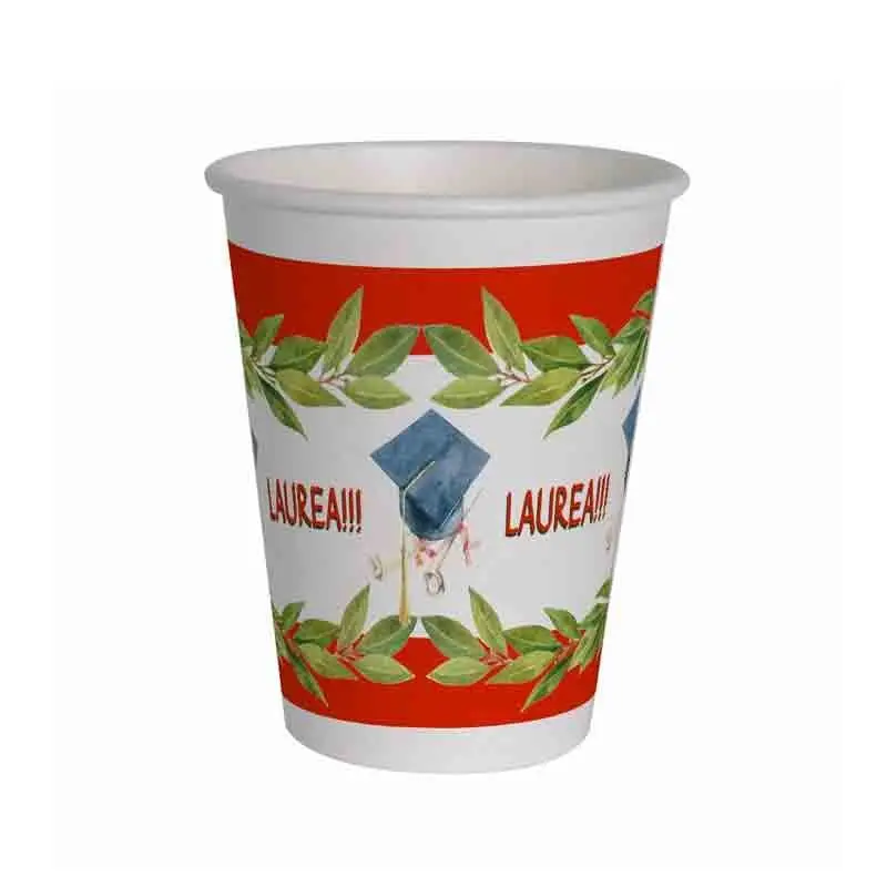 8 bicchieri compostabili laurea 34789