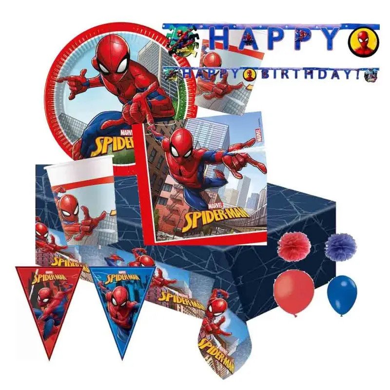 KIT N.46 SPIDERMAN UOMO RAGNO - COORDINATO COMPLEANNO