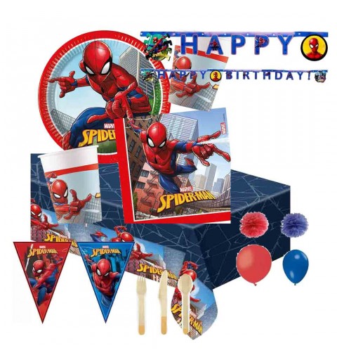 KIT N.64 SPIDERMAN – ACCESSORI FESTA A TEMA UOMO RAGNO