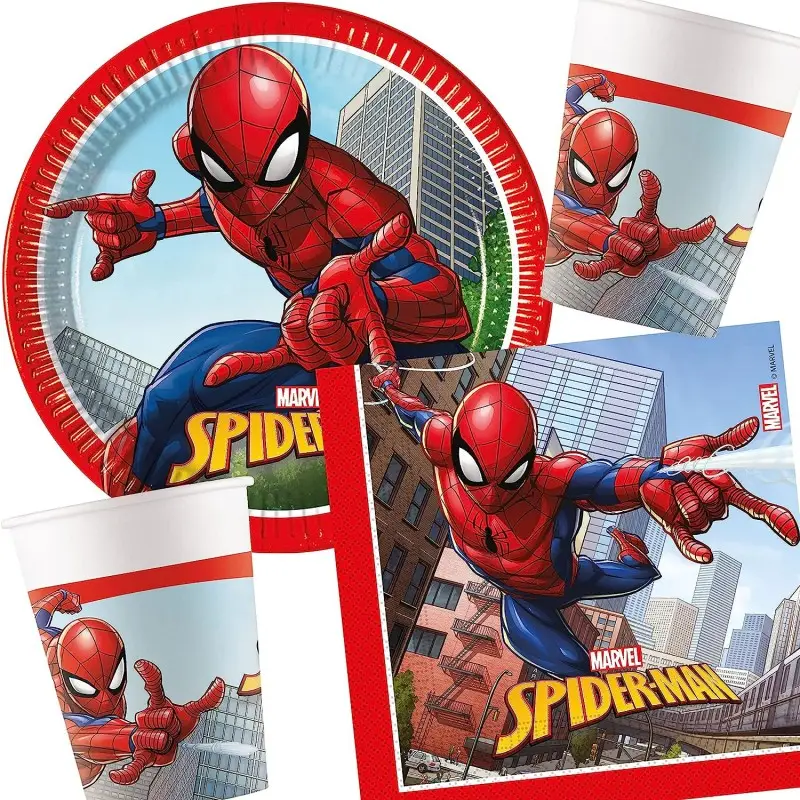KIT N.47 SPIDERMAN - ACCESSORI FESTA A TEMA UOMO RAGNO