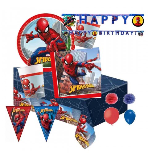 KIT N.66 SPIDERMAN – COORDINATO FESTA UOMO RAGNO PER 8