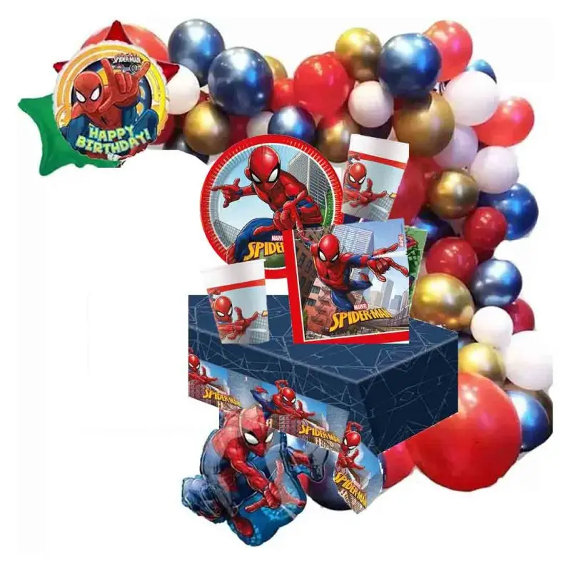 KIT N.77 SPIDERMAN CON ARCO DI PALLONCINI