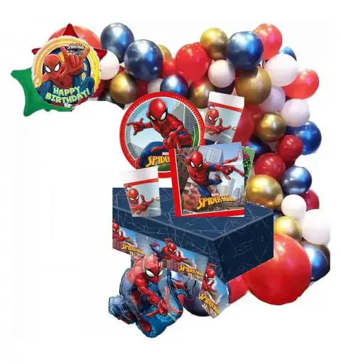 KIT N.77 SPIDERMAN CON ARCO DI PALLONCINI