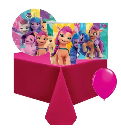 KIT 21 - 134 PZ. MY LITTLE PONY + TOVAGLIA E PALLONCINI