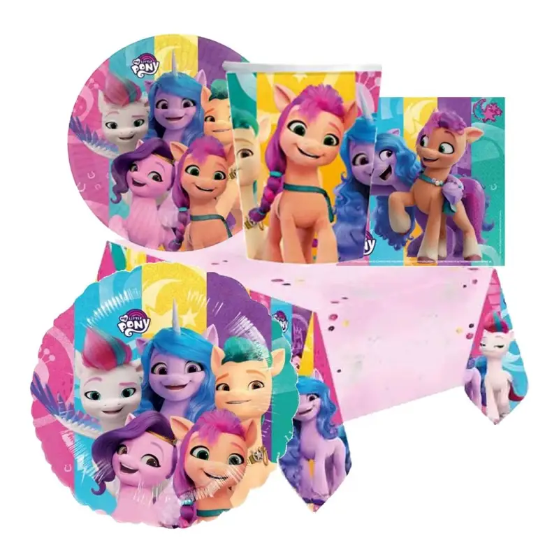 KIT N.10  - KIT COMPLEANNO MY LITTLE PONY + PALLONCINO FOIL