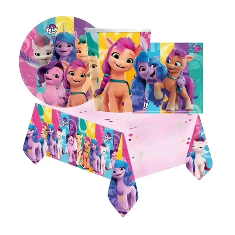 KIT N.16 LITTLE PONY - ACCESSORI TAVOLA PER FESTA