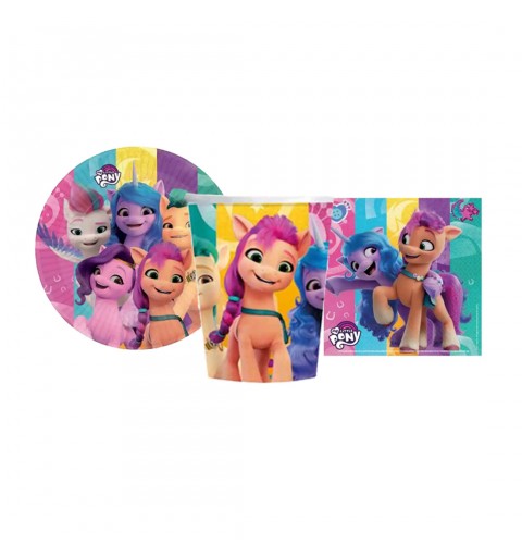 KIT N2 64 PZ  COMPLEANNO BAMBINA MY LITTLE PONY