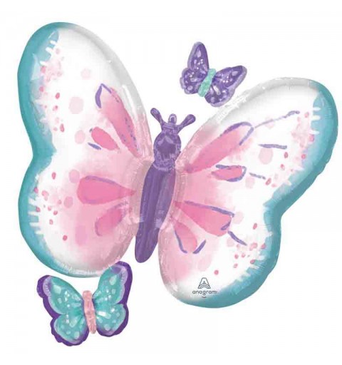 Palloncino 73cm x 71cm (29 x 28)  Super Shape Farfalla Flutter Butterfly 4288775