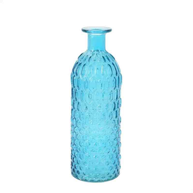Bottiglia vetro rilievo 4 colori assortiti e casuali 20 cm ND-533652