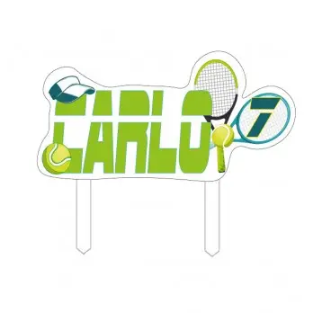Cake Topper Tennis Personalizzabile in plexiglass