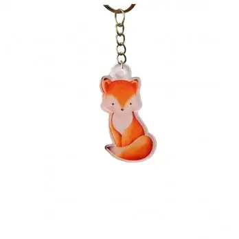 Portachiavi in Plexiglass Animaletti del Bosco  - 1 pz ( mod. assortiti e casuali)