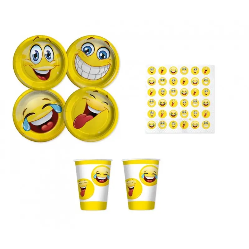 EMOTICONS SMILE COORDINATO TAVOLA KIT N 2 