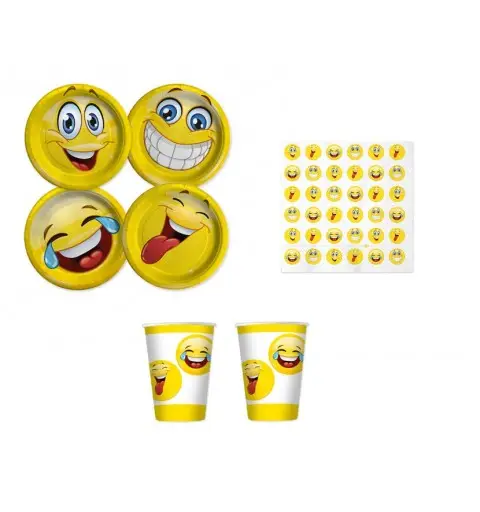 EMOTICONS SMILE COORDINATO TAVOLA KIT N 2 