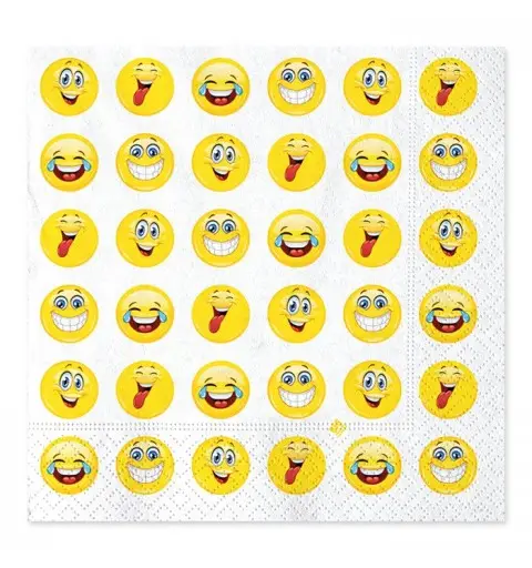 KIT COMPLEANNO EMOTICON - SMILE PER 8 PERSONE