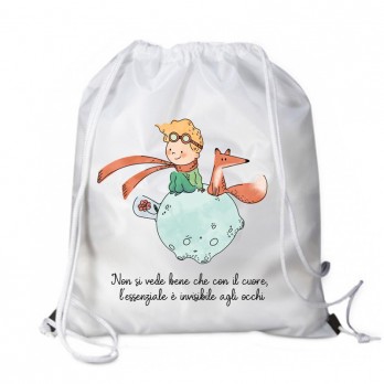 Sacca Zaino in Nylon Piccolo Principe New Personalizzabile - 5pz