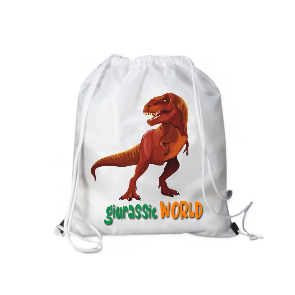 Sacca Zaino in Nylon Dinosauri Jurassic Personalizzabile - 5pz