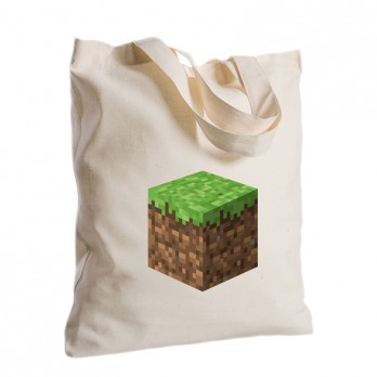 Borsa Shopper Minecraft in Tessuto Personalizzabile 2pz