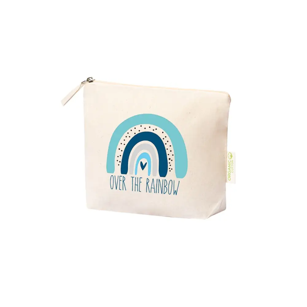 Trousse personalizzabile Arcobaleno boho celeste
