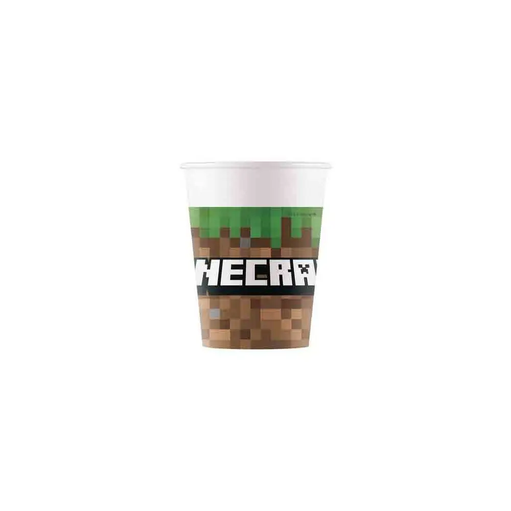 Bicchieri carta 8 pz 200 ml Minecraft