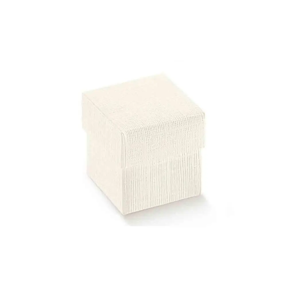 Scatola in cartone accoppiato seta bianca con coperchio 180 x 180 x 40 cm 13985