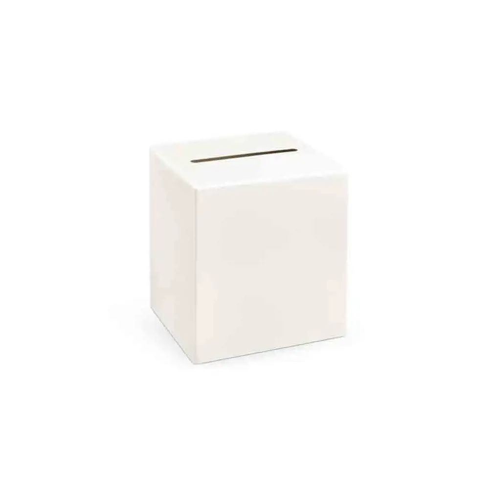 card box matrimonio 24 x 24 x 24 cm in carta metallizzata crema PUDTM8-079