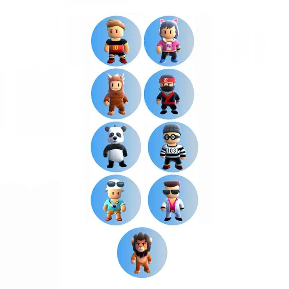 Adesivo tondo Stumble Guys - 28 pz
