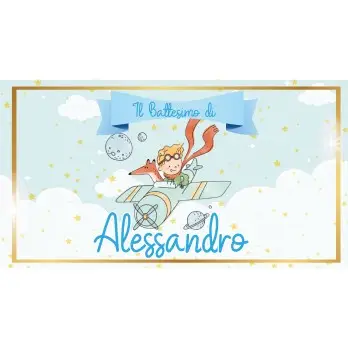 Striscione Banner Piccolo Principe new Personalizzabile in pvc 100cmx50cm