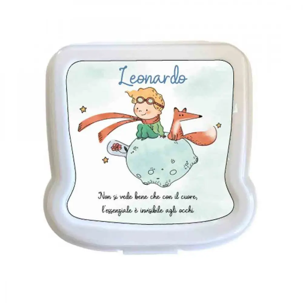 Contenitore porta vivande sandwich Piccolo Principe new personalizzabile - 2 pz