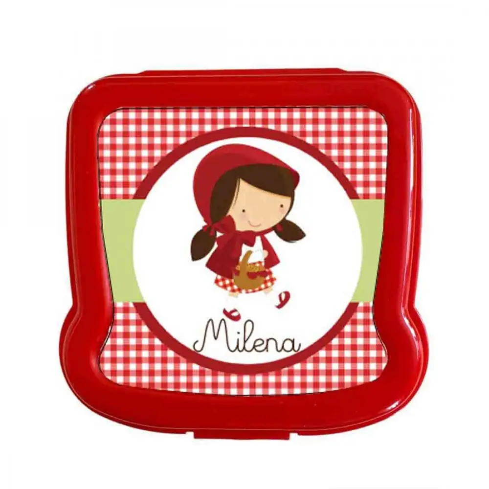 Contenitore porta vivande sandwich Cappuccetto Rosso personalizzabile - 2 pz