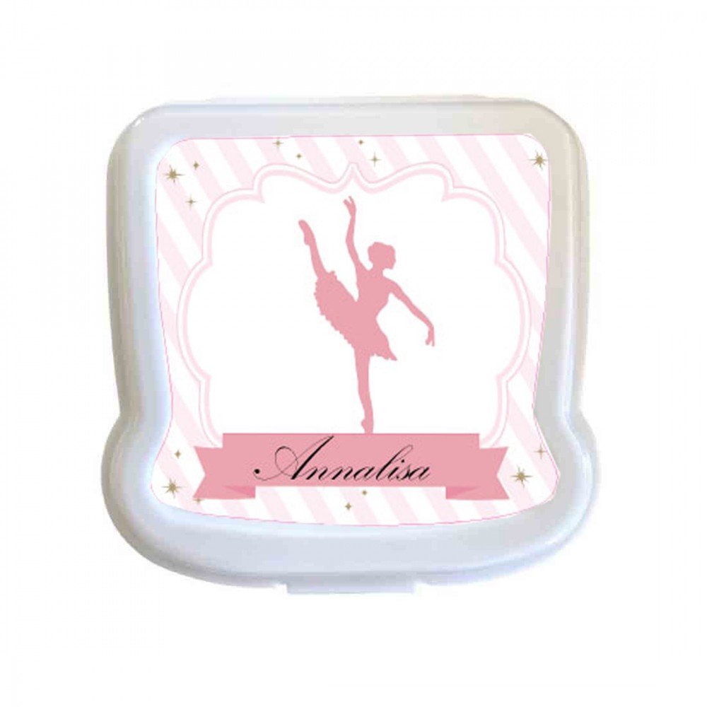 Contenitore porta vivande sandwich Ballerina personalizzabile - 2 pz