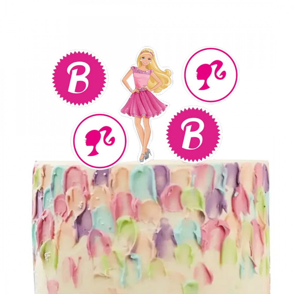 Cake Topper Picks Barbie - 5pz