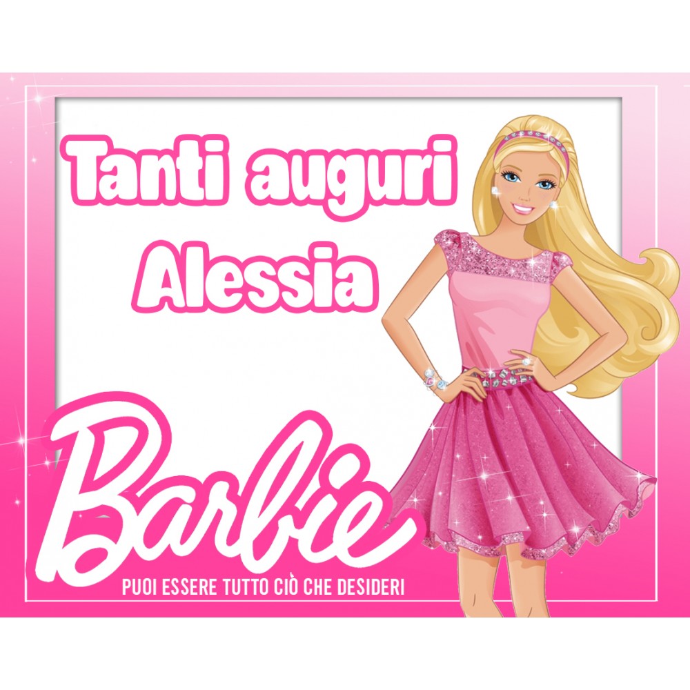 Cialda in ostia Barbie Movie per torta Rettangolare