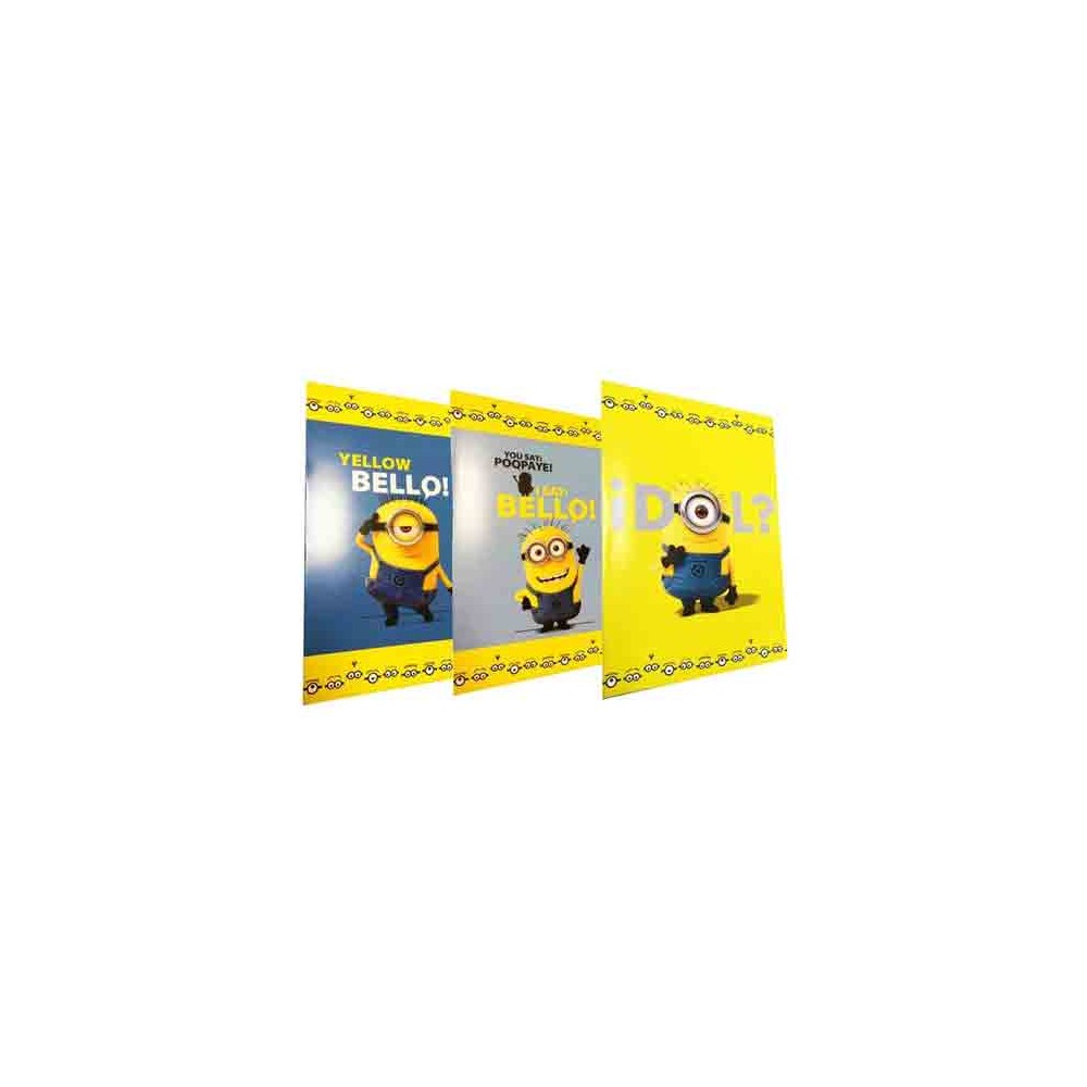 1 quaderno a quadrettoni 10 mm 1-2 elementare Cattivissimo me Minions 01671472